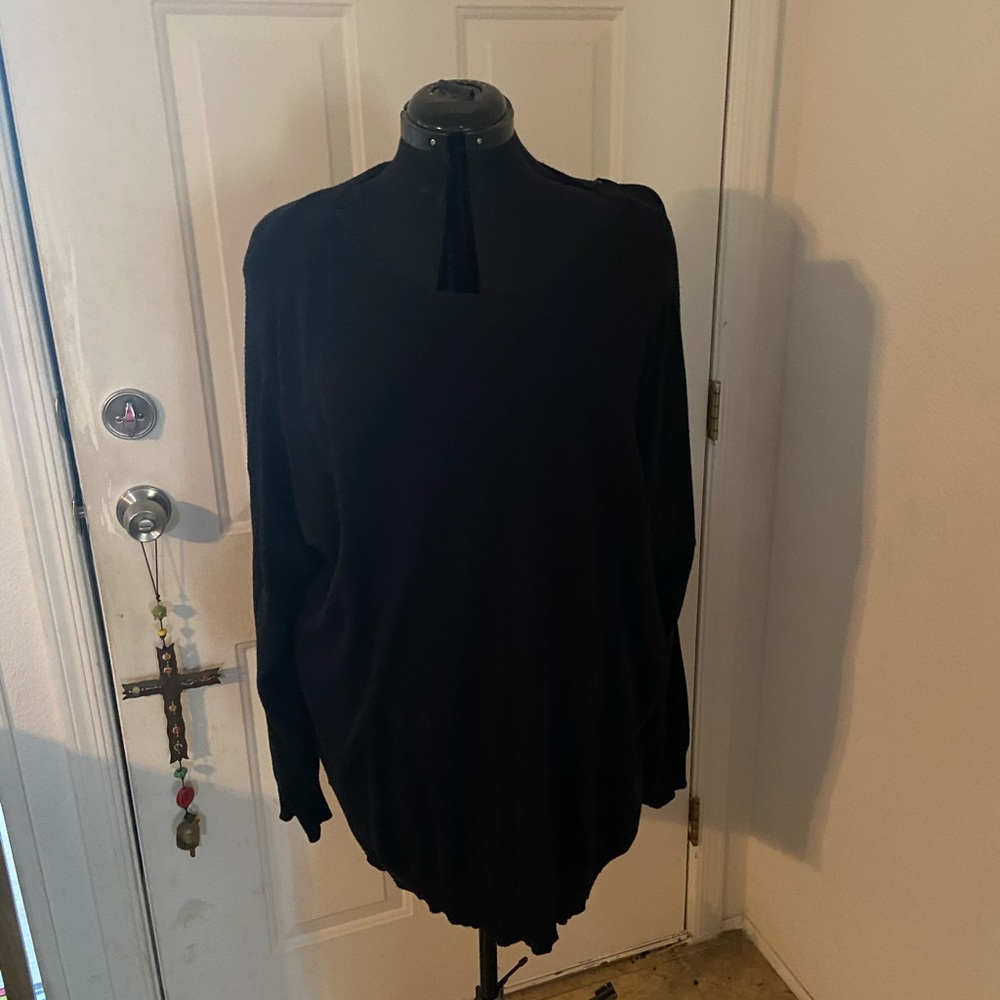 Long black sweater